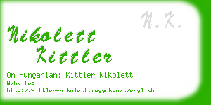 nikolett kittler business card